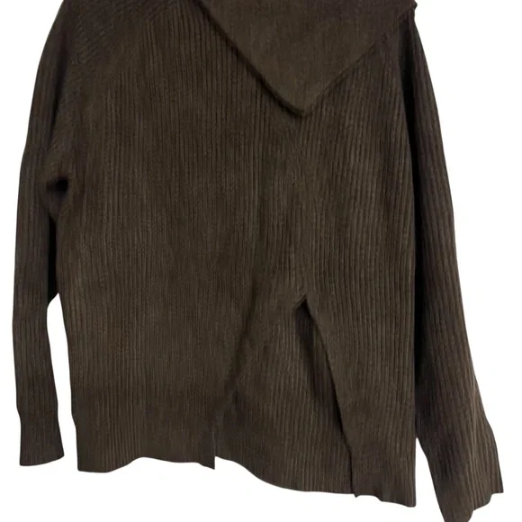 New Le Lis Ribbed Asymmetrical Long Sleeve Sweater in Brown - Picture 4 of 7